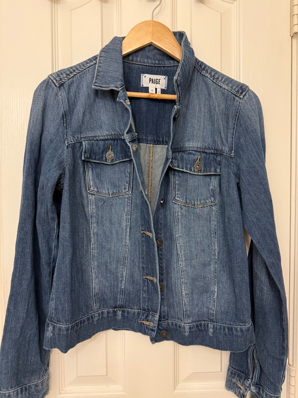 PAIGE Blue Denim Trucker Jacket